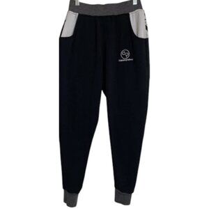 Nappytabs Black Colorblock Looped Sweatpants - pre-owned - Small